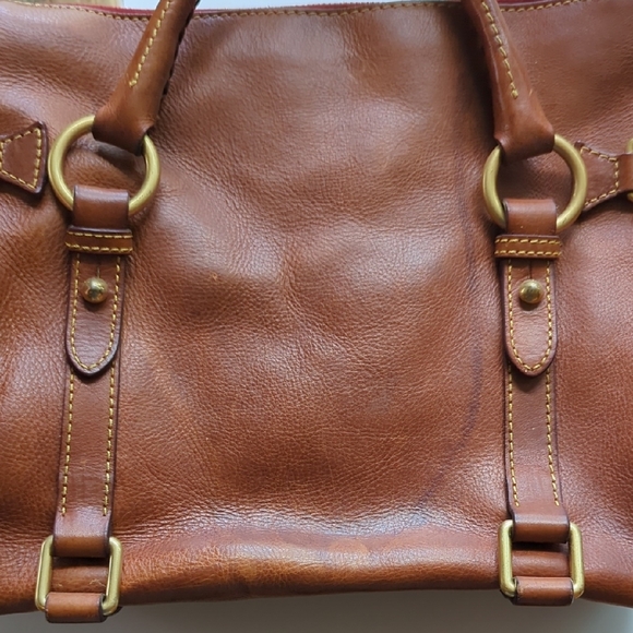 Dooney Bourke  Florentine Brown Leather Shoulder Bag - Picture 3 of 16
